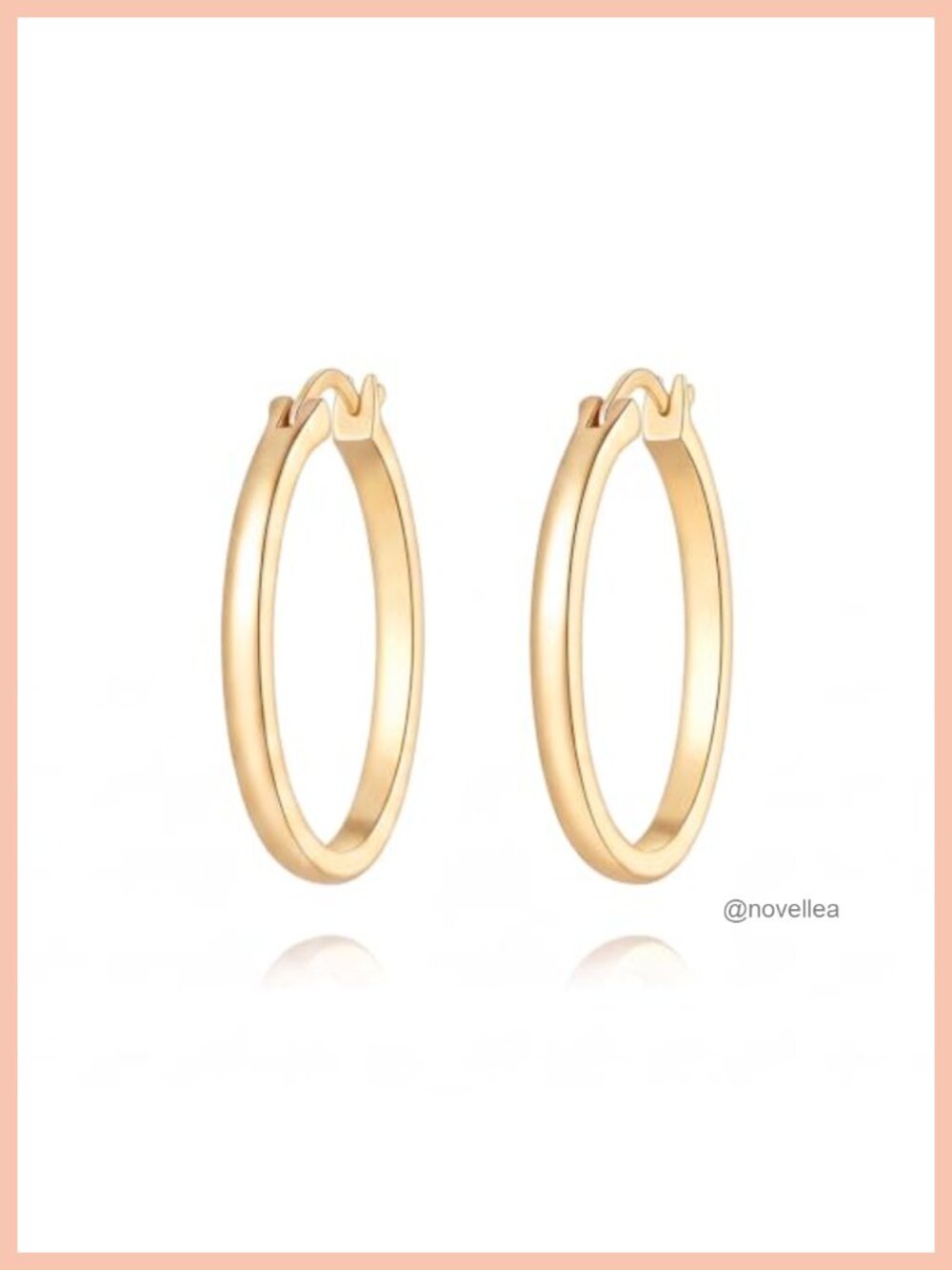 14K Gold Hoop Earrings for Women, Lightweight Hypoallergenic Huggie Hoops